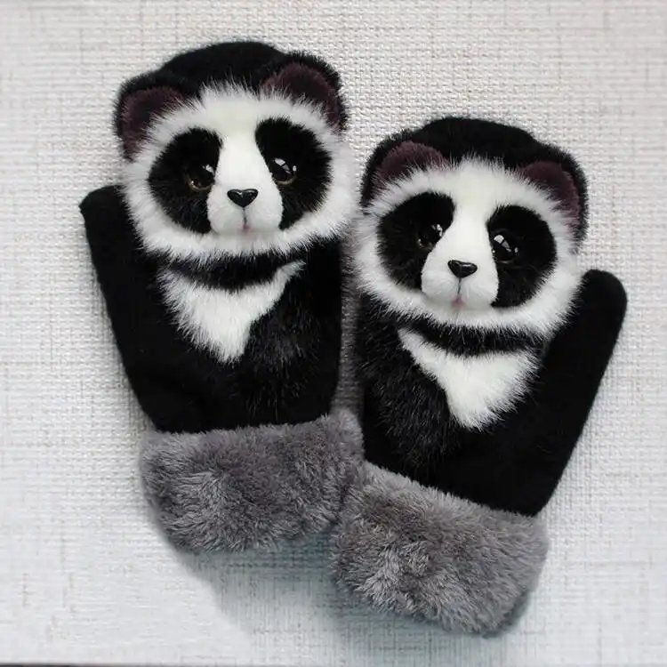Hand-knitted animal Mittens 154610