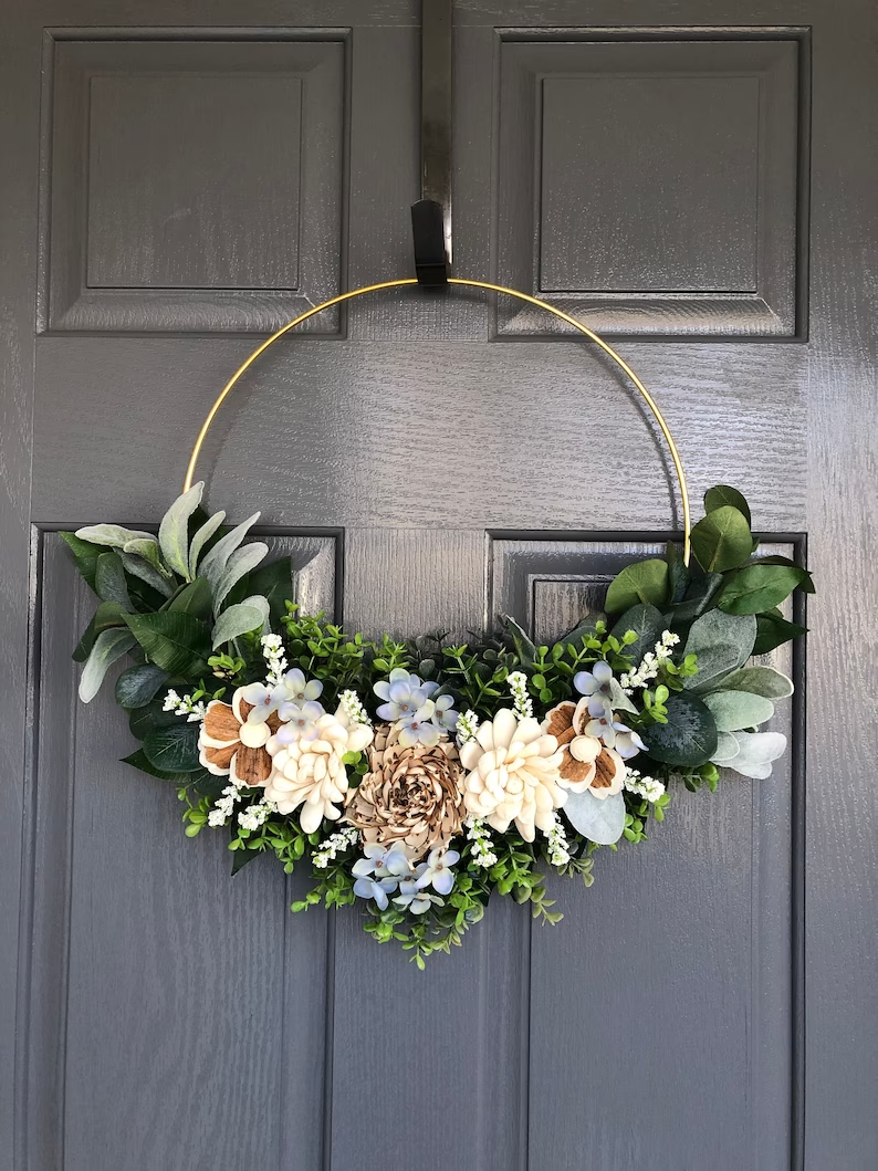 Spring wreaths for front door, Summer wreath