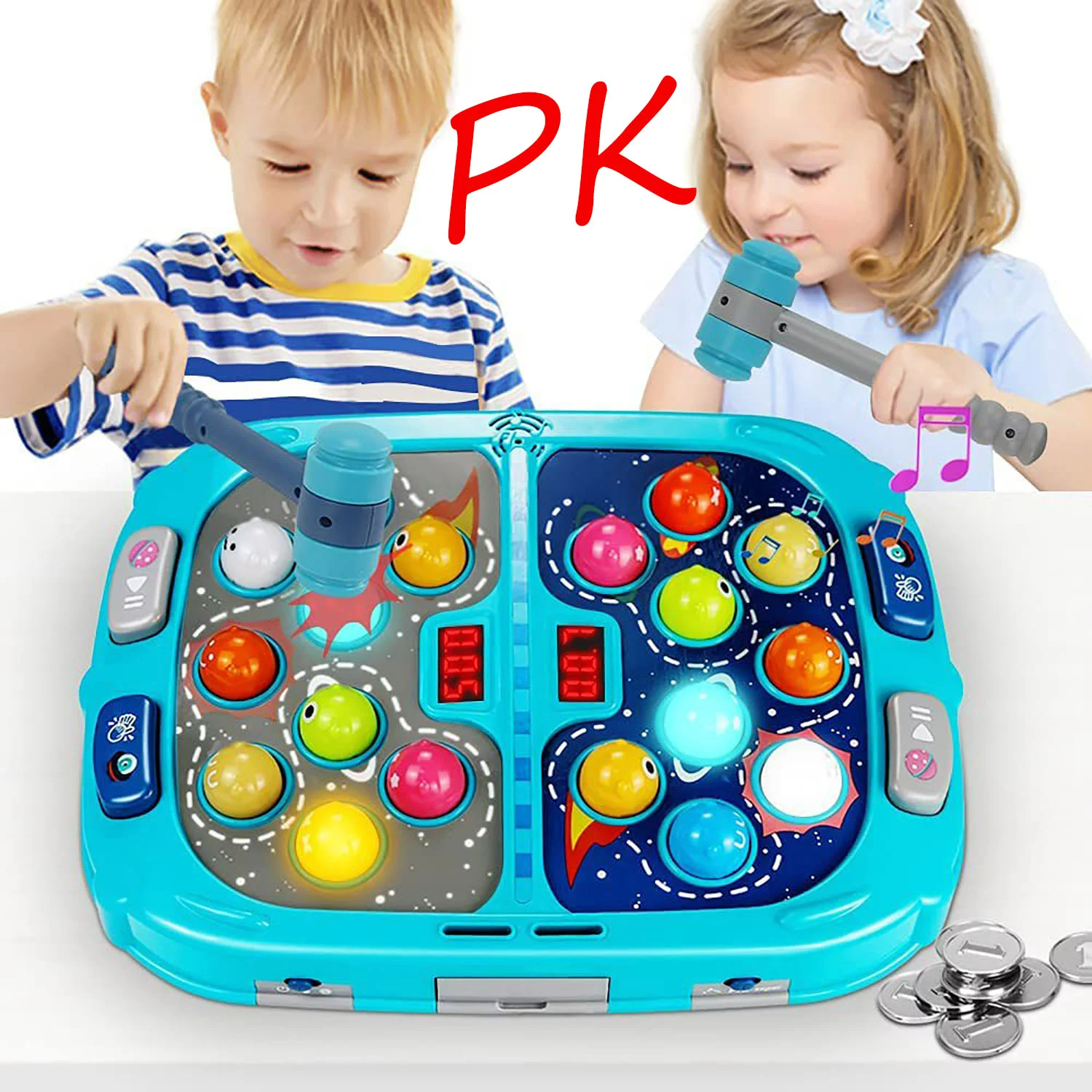 Whack A Mole Game,Toys for 3+ Year Old Boys/Girls,Birthday Gift for Kids Educational Toys,Whack A Mole Game for Toddlers,Pounding Toy for 3 4 5 6 7 8+ Kids,Interactive with Sound and Light