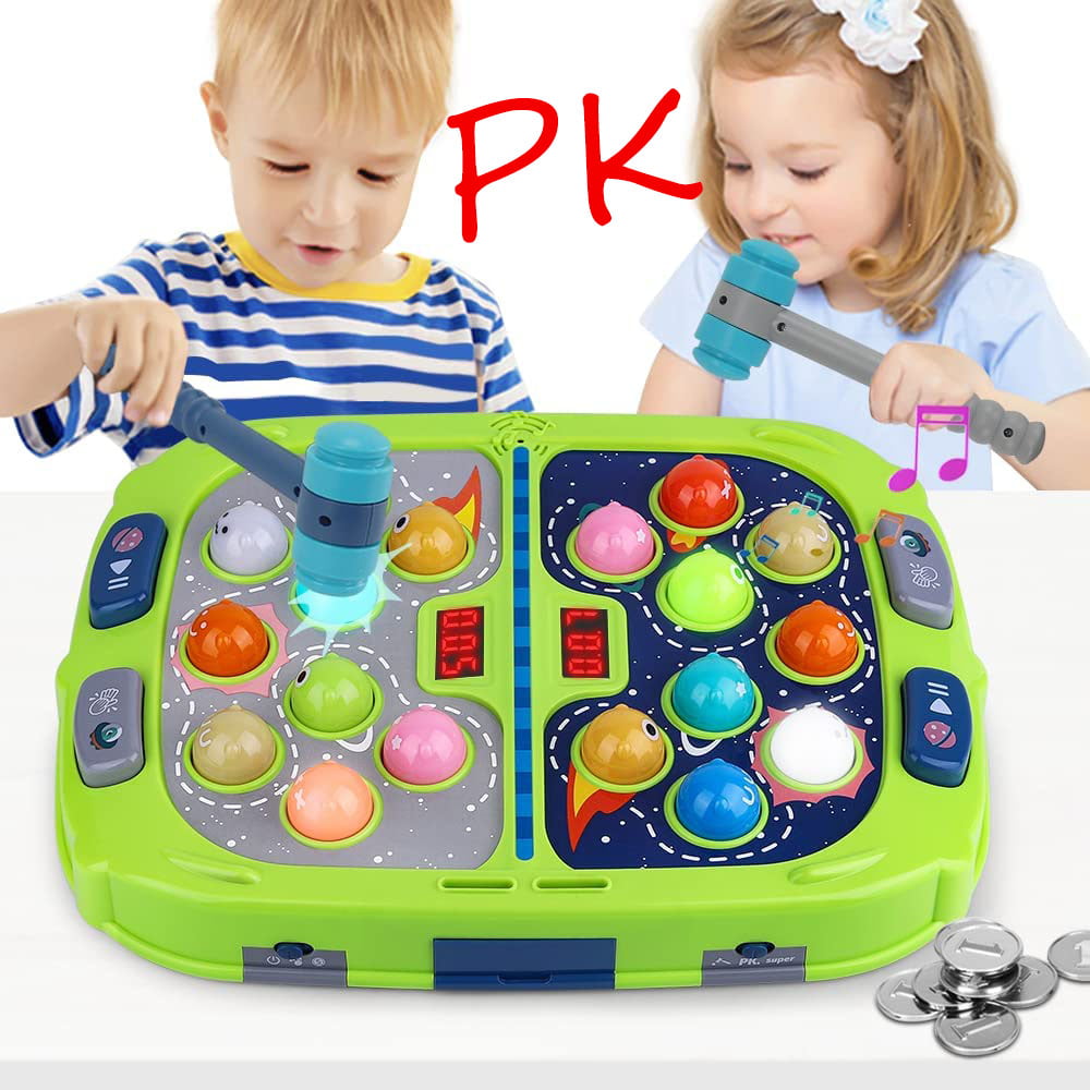 Whack A Mole Game,Toys for 3+ Year Old Boys/Girls as Birthday Gift, Whack A Mole Game for Toddlers, Pounding Toy for 3 4 5 6 7 8+ Kids, Interactive Educational Toys with Sound and Light, PK Mode