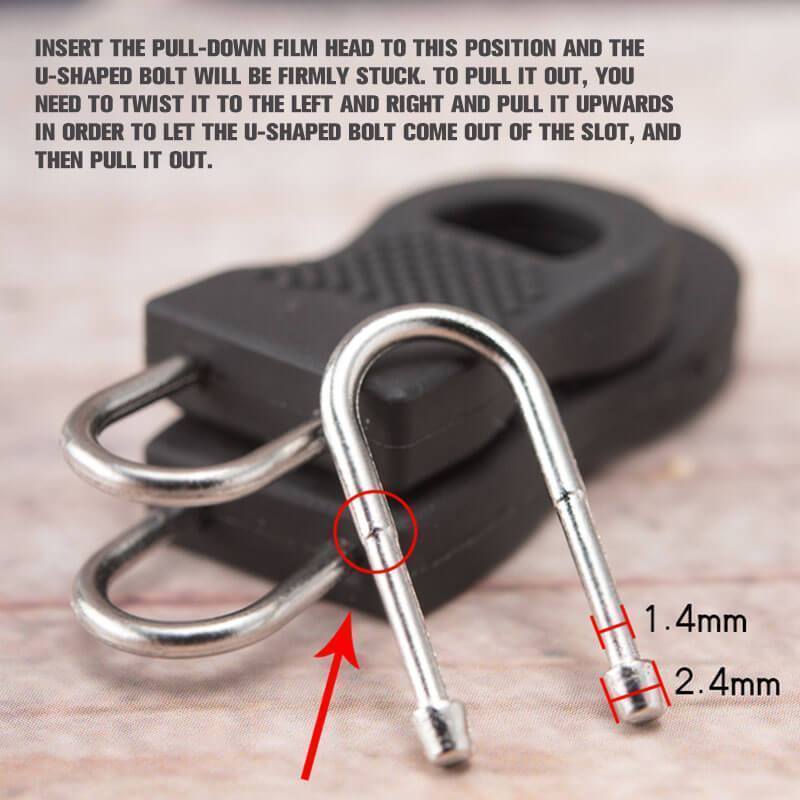 4PCS Removable Zipper Pull For Clothing Zip Fixer Travel Bag Shoes Suitcase  Backpack Zipper Head Slider DIY sewing Kits Metal Zi