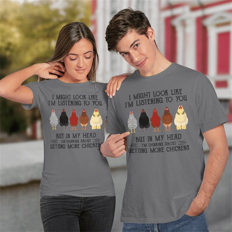 Chick Print Casual T-Shirt