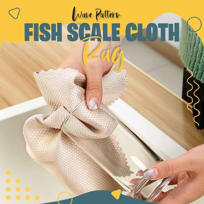 ✨New Year Promotion✨ Wave Pattern Fish Scale Cloth Rag