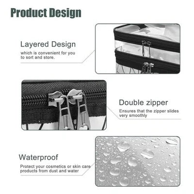 🔥 🔥Double-layer Cosmetic Bag