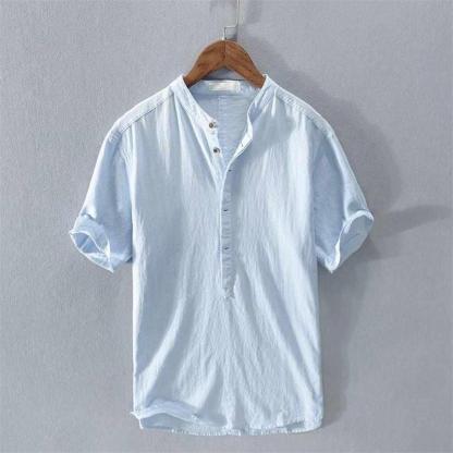 🔥Men's New Linen Casual Short Sleeve Shirt-BUY 2 FREE SHIPPING