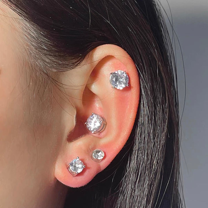 Magnetic Diamond Stud Ear Clip