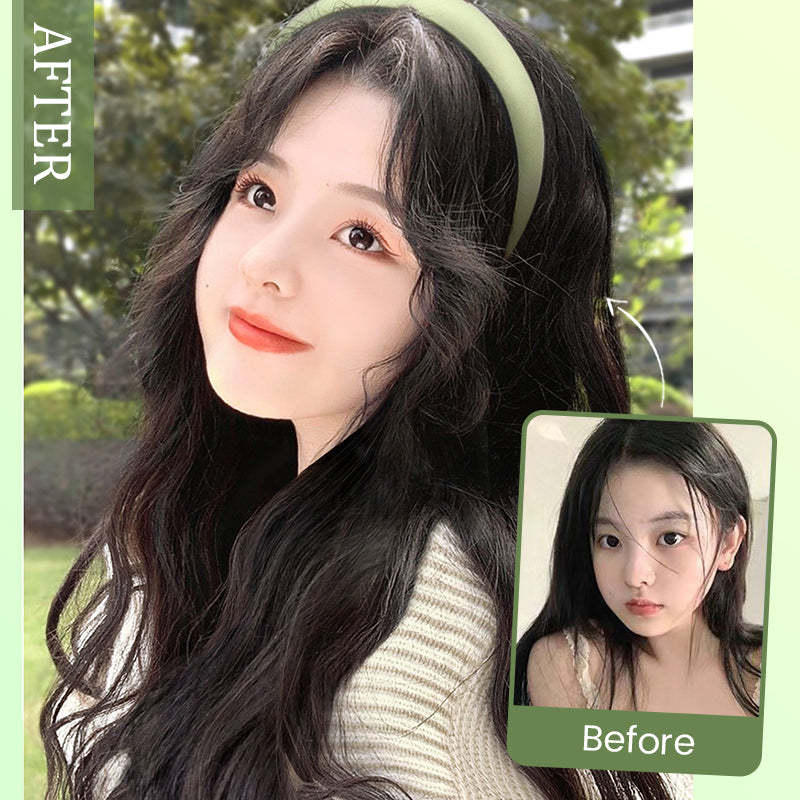 Women\'s long curly hairband wig headpiece