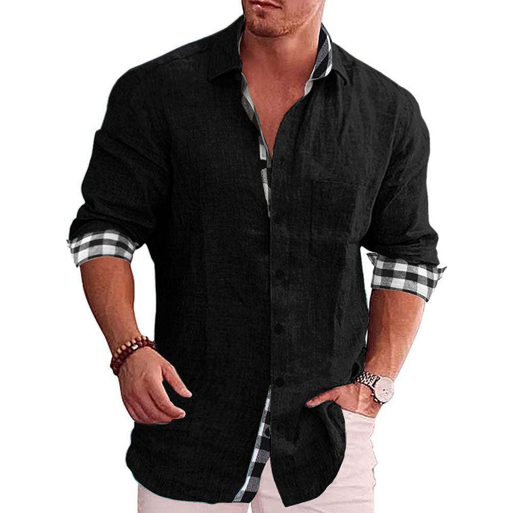 2022 Summer Gentleman Paneled Casual Buttons Pocket Blouse