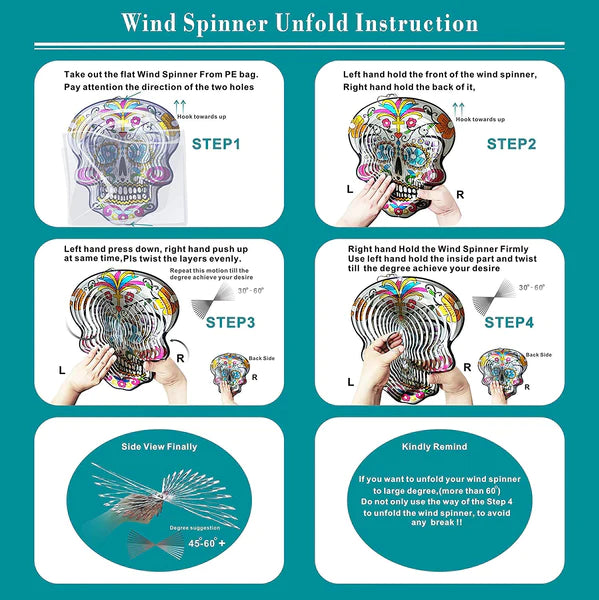 (Halloween Special Offer) Mintiml® Sugar Skull Wind Spinners