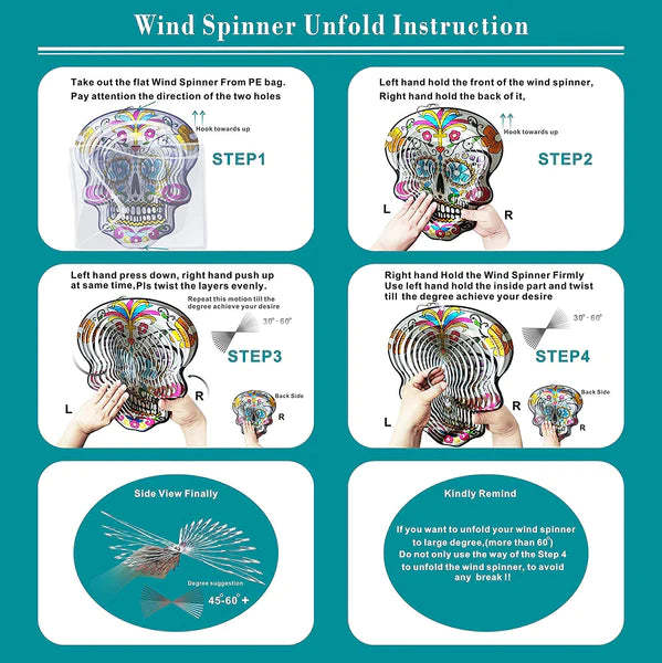 (Halloween Special Offer) Mintiml® Sugar Skull Wind Spinners