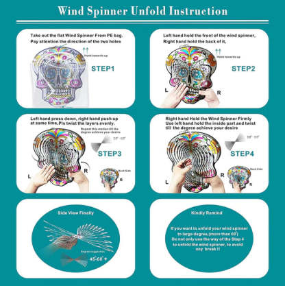 (Halloween Special Offer) Mintiml® Sugar Skull Wind Spinners