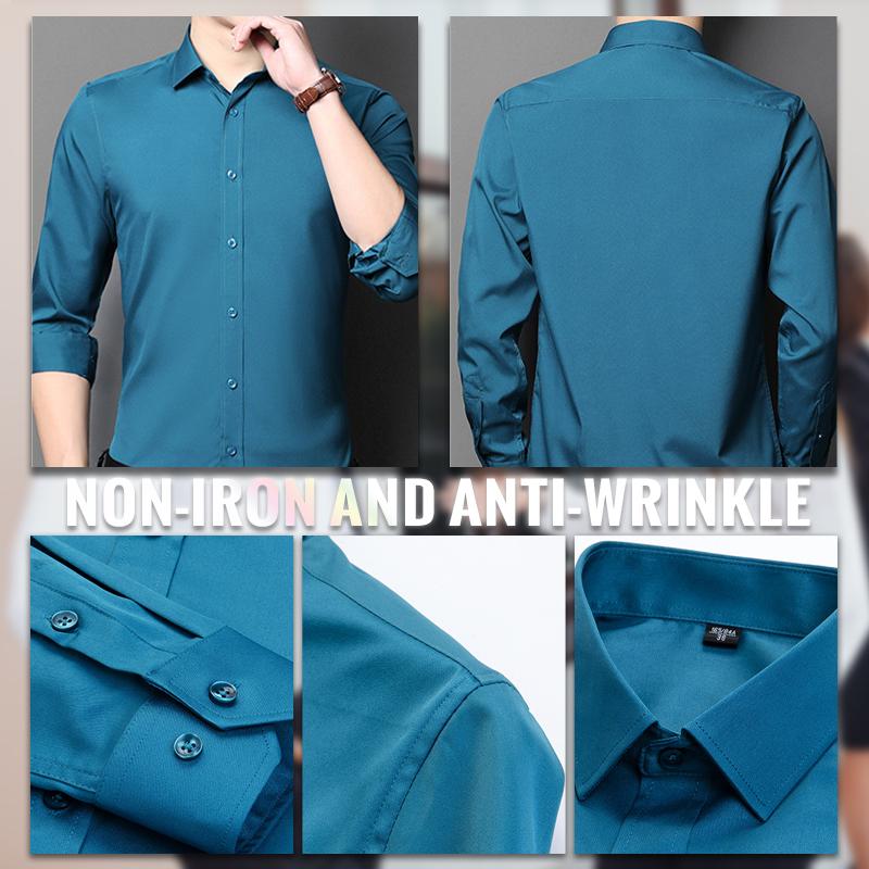 (Halloween Christmas Hot Sale) Men\'s Wardrobe essentials ✨Stretch Non-iron Anti-wrinkle Shirt