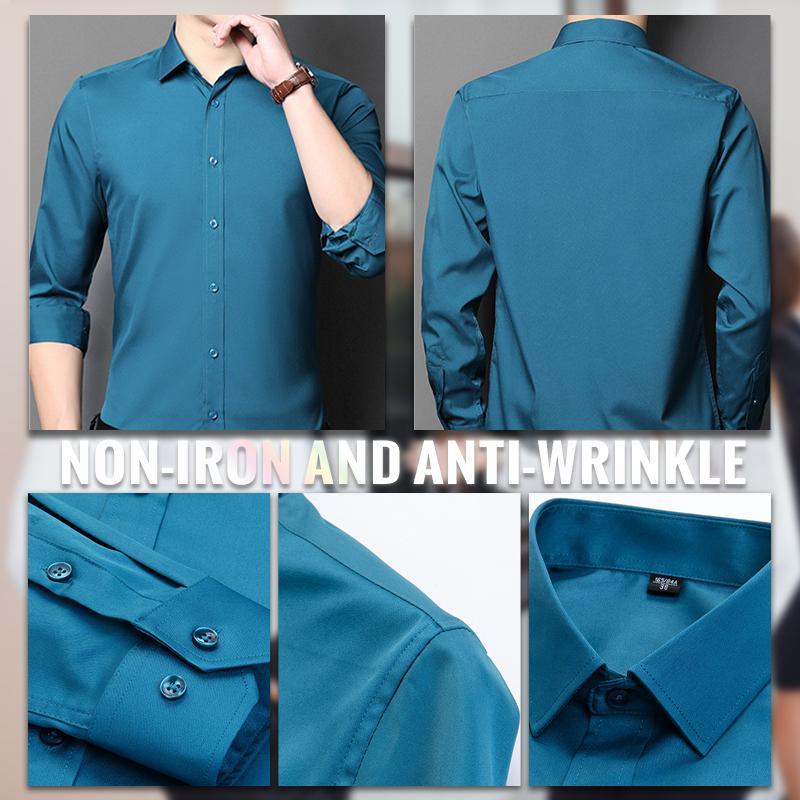(Halloween Christmas Hot Sale) Men\'s Wardrobe essentials ✨Stretch Non-iron Anti-wrinkle Shirt