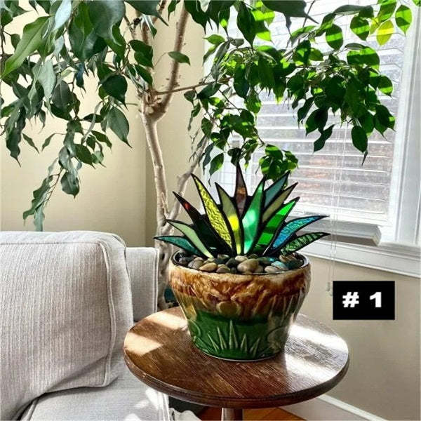 (Mother's Day Flash Sale-50% OFF)Suncatcher Stained Agave Plante