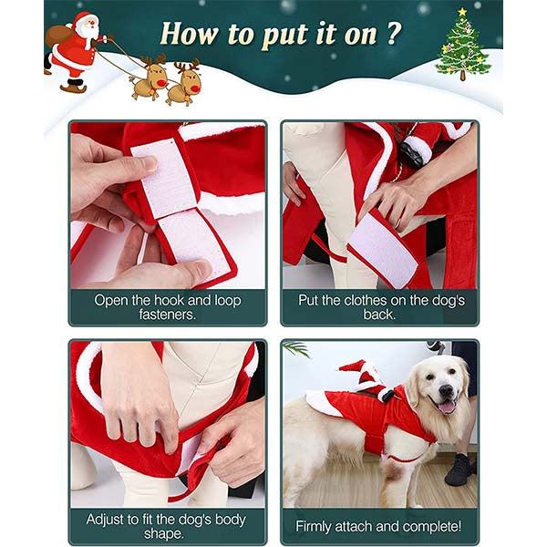 Christmas Dog Cosplay Clothes