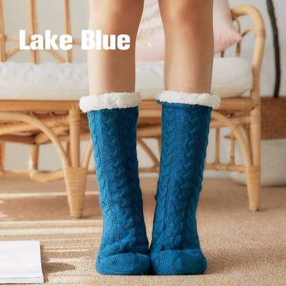 Autumn-winter Plus Velvet Warm Non-slip Socks