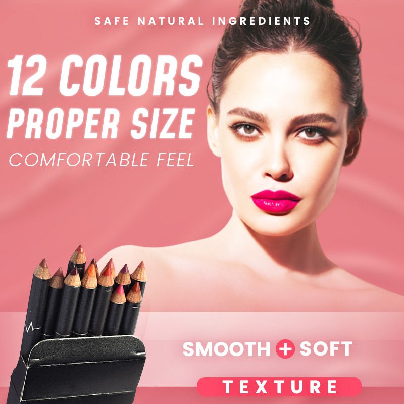 12 Colors Lip Liner Pencil Waterproof NonMarking
