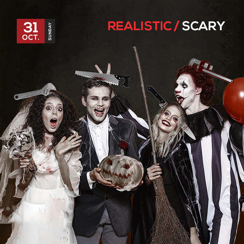 Pousbo® Halloween Through Head Knife Headbands