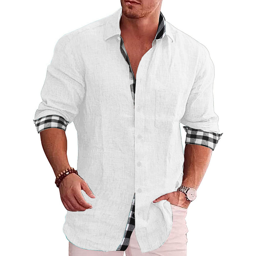 2022 Summer Gentleman Paneled Casual Buttons Pocket Blouse