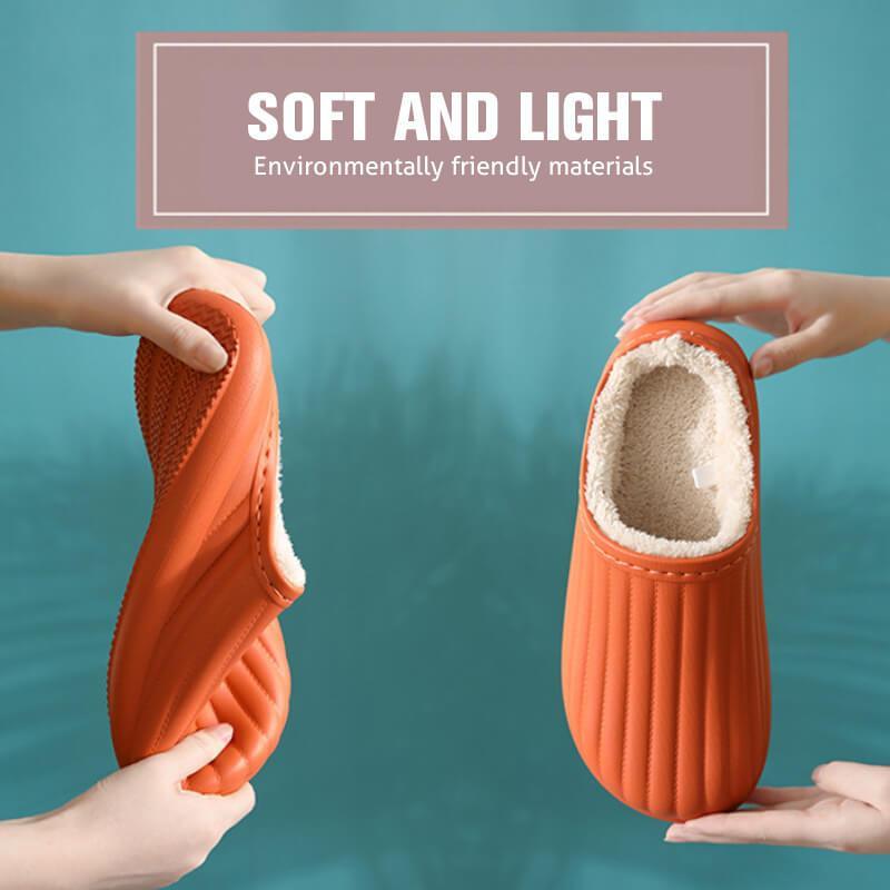 Thick-soled Non-slip Waterproof Fluffy Slippers