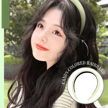 Women\'s long curly hairband wig headpiece