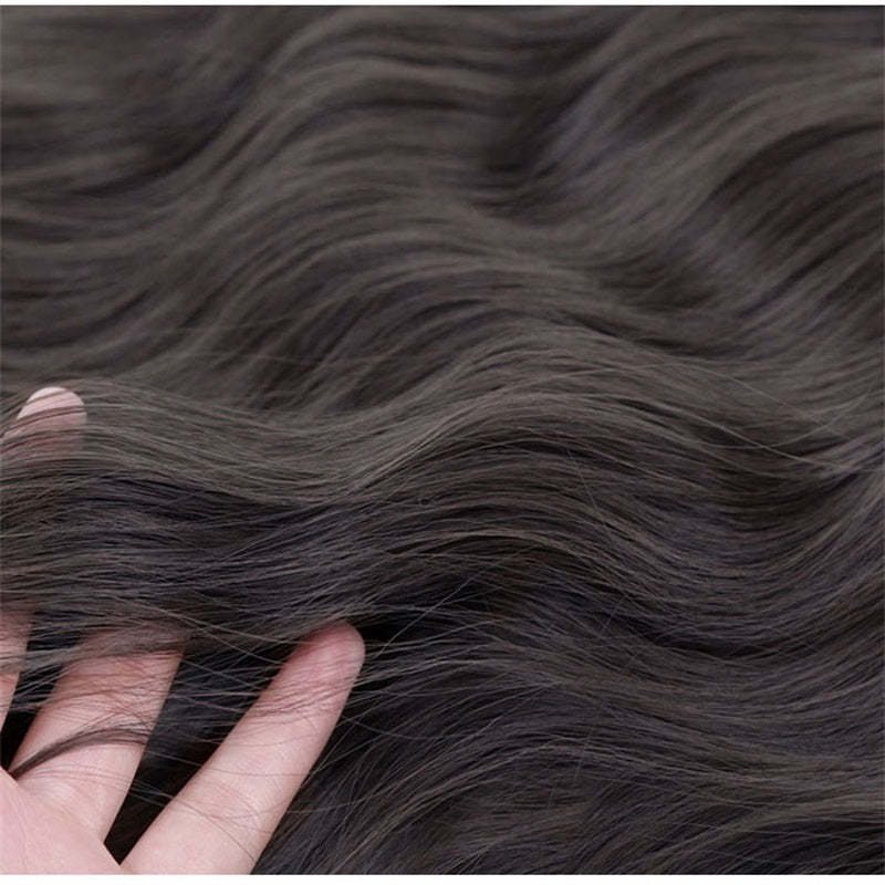 Bow Grab Clip Long Curly Hair Fake Braid