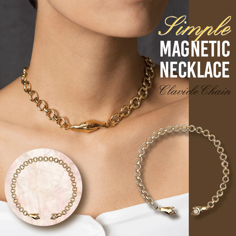 Simple Magnetic Necklace/Clavicle Chain