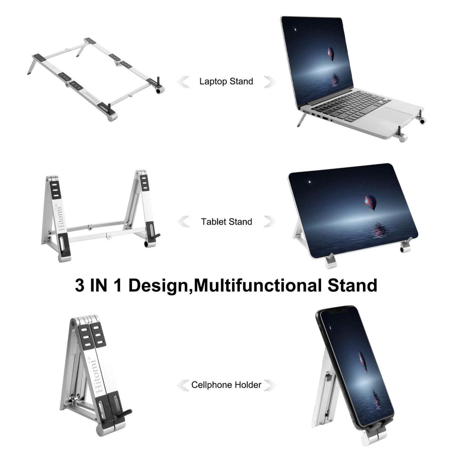 3-IN-1 Multi-Functional HOLDER FOR LAPTOP/PAD /MOBILE PHONE