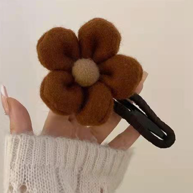 Plush flower clip
