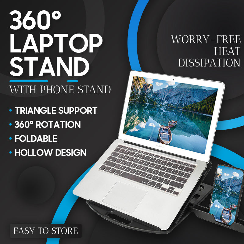 360° Laptop Stand With Phone Stand