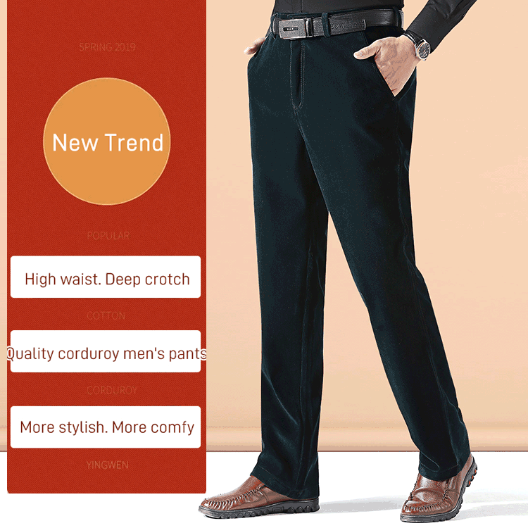 Men's Stretchy Corduroy Straight Long Pants(50%OFF)