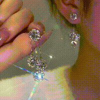 2023 Zircon Round Petal Earrings