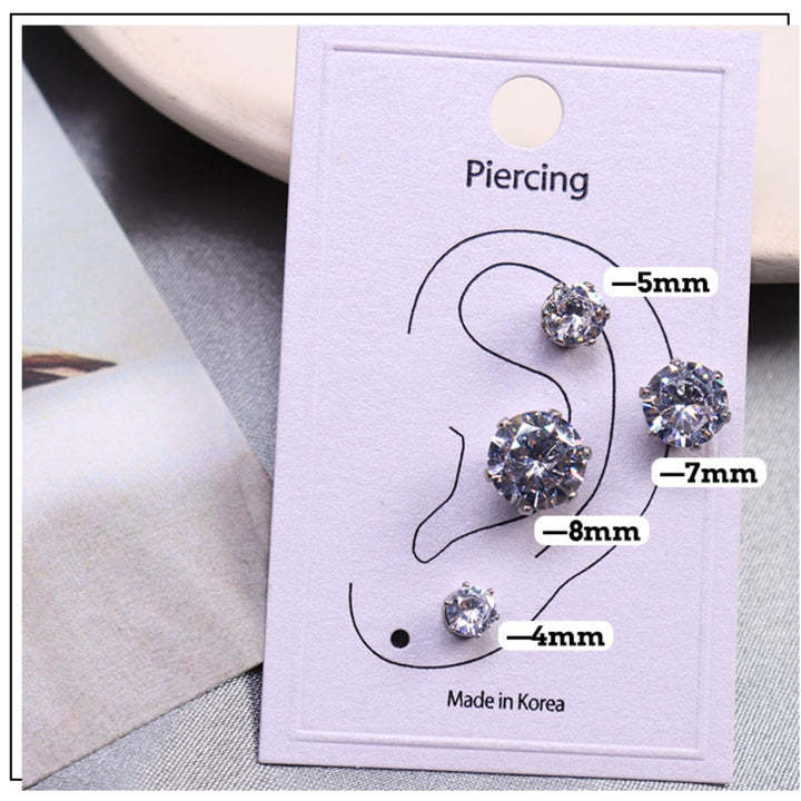 Magnetic Diamond Stud Ear Clip