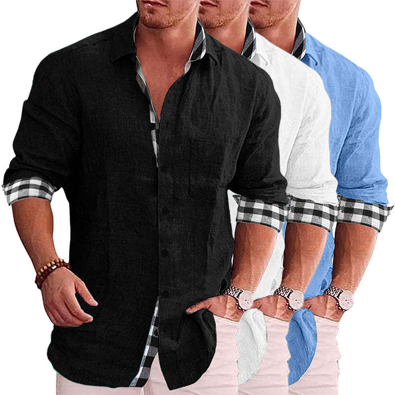 2022 Summer Gentleman Paneled Casual Buttons Pocket Blouse