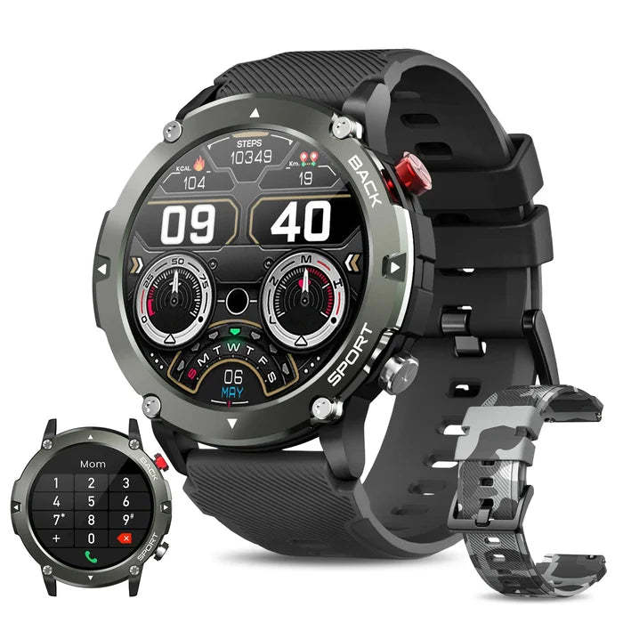 HD LCD Bluetooth Tactical Smart Watch