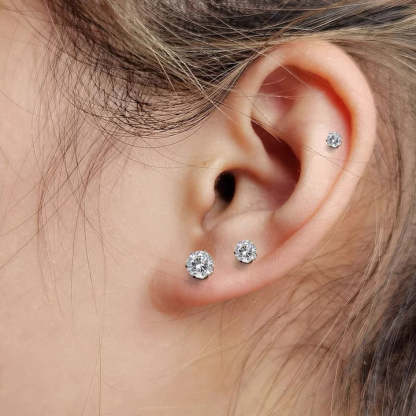 Magnetic Diamond Stud Ear Clip
