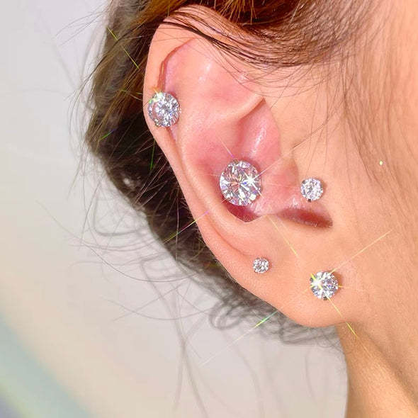 Magnetic Diamond Stud Ear Clip