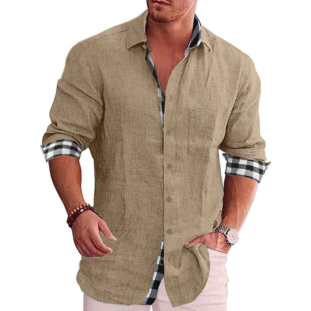 2022 Summer Gentleman Paneled Casual Buttons Pocket Blouse