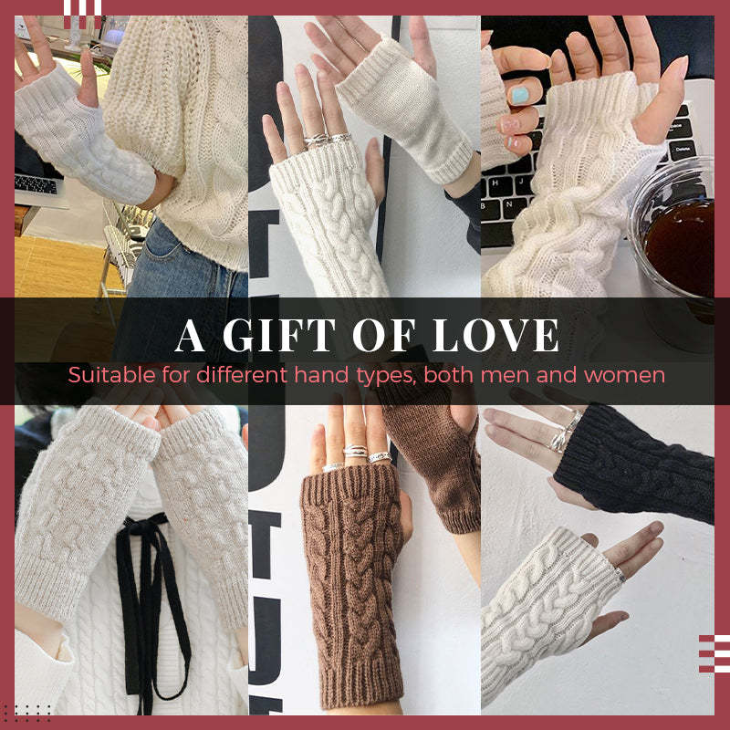 Unisex Half-finger Knit Glove