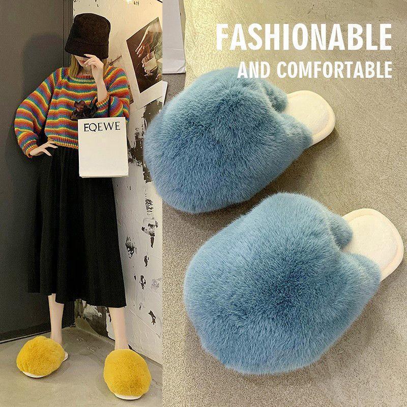 Women\'s Plush Ball Warm Slippers 