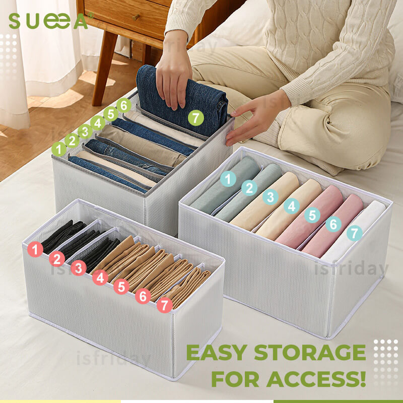 Sueea® Upgraded Clothes Organizer With Dividers