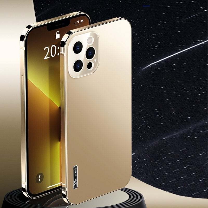 Stainless Steel Frame Matte Case Cover For iPhone