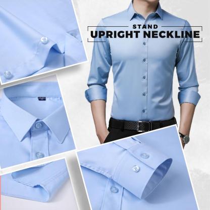 (Halloween Christmas Hot Sale) Men\'s Wardrobe essentials ✨Stretch Non-iron Anti-wrinkle Shirt