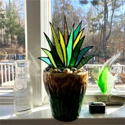 (Mother's Day Flash Sale-50% OFF)Suncatcher Stained Agave Plante