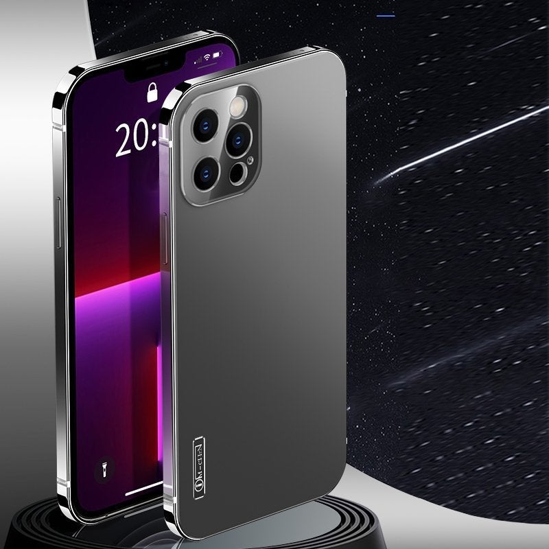 Stainless Steel Frame Matte Case Cover For iPhone