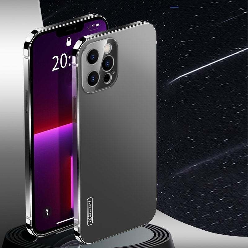 Stainless Steel Frame Matte Case Cover For iPhone