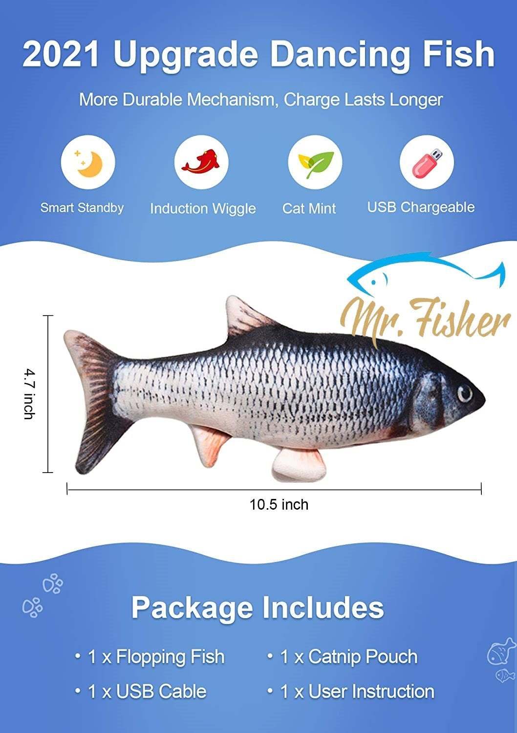 Flopping Electric Fish Toy for Cats