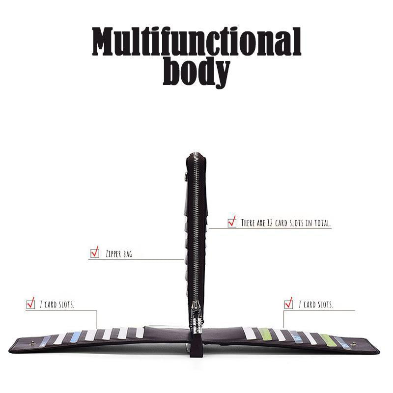 Double Zipper Multifunction Card Holder
