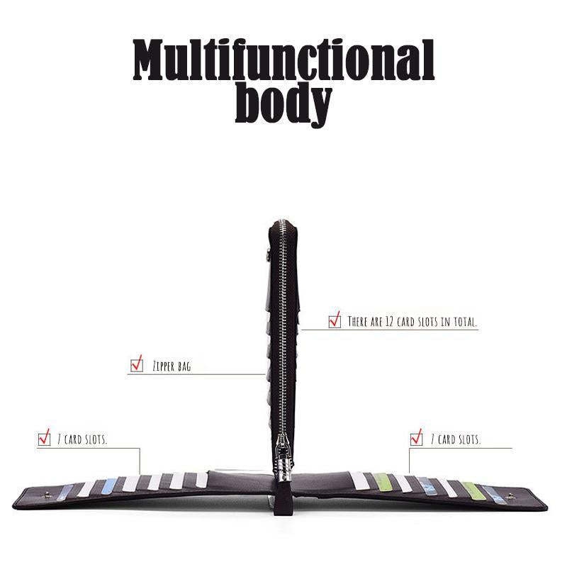 Double Zipper Multifunction Card Holder