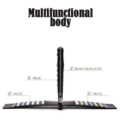 Double Zipper Multifunction Card Holder